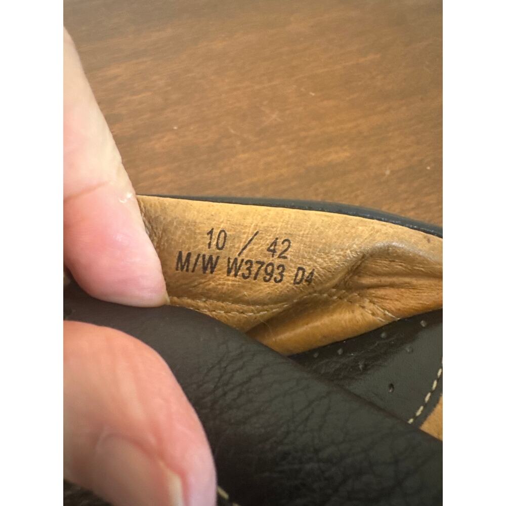 Born Women's Black Leather Granola Goblin Gorp Boho Mules Slip On Clogs Size 10 - Picture 6 of 7